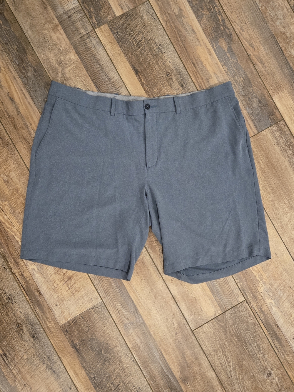 Nike Golf Shorts Mens 42 Grey Dri-FIT Flat Front Performance Tech 10" Inseam